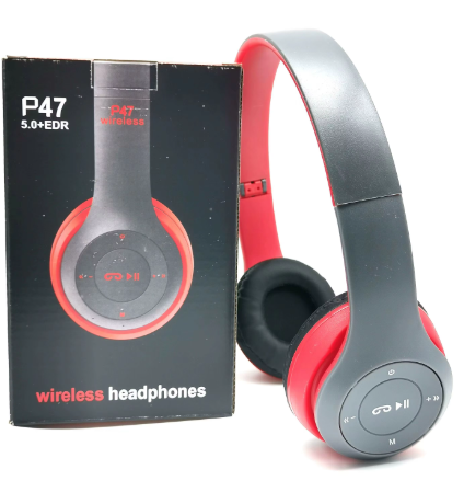 o P4Casque stéré7 Bluetooth 5.0, série pliante, casque de jeu de sport sans fil pour iPhone Xiaomi